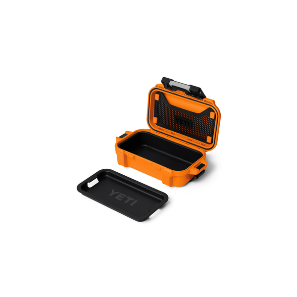 open orange loadout gobox gear case on white background