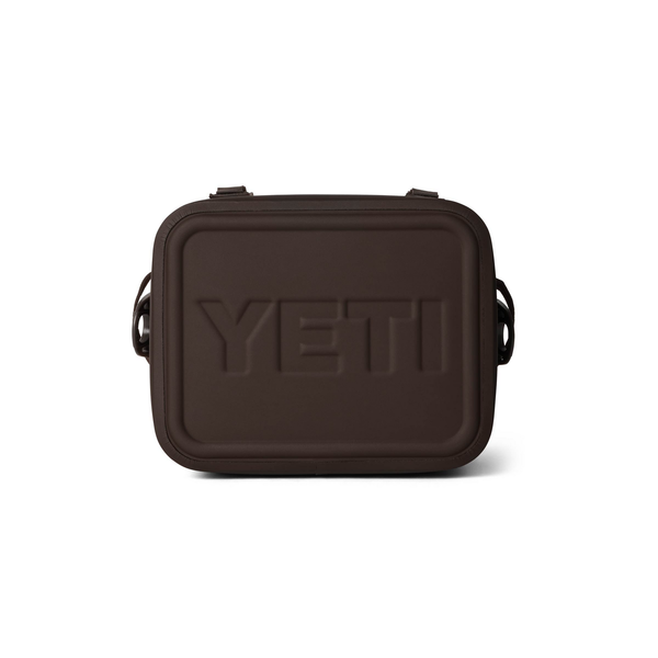 Brown YETI lunch box on a white background