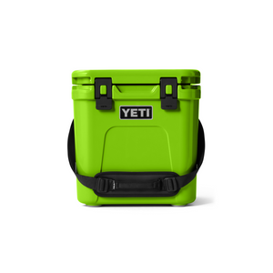 green yeti cooler on white background