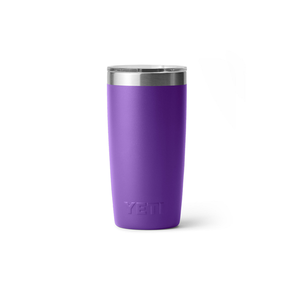 10oz purple Yeti rambler on white background