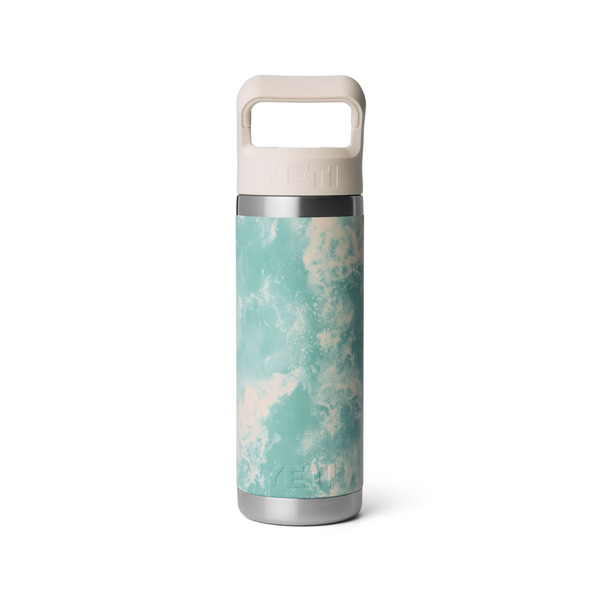 18oz Yeti rambler bottle with marble efect on white background