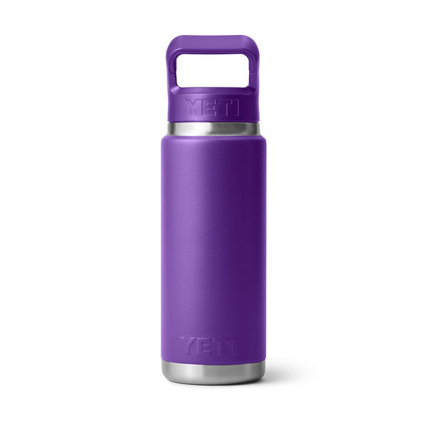 26oz purple yeti rambler on white background