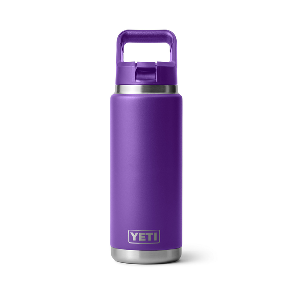 26oz purple yeti rambler on white background