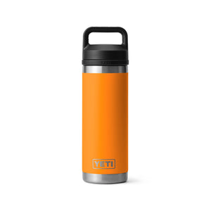 orange yeti drink bottle with black cap