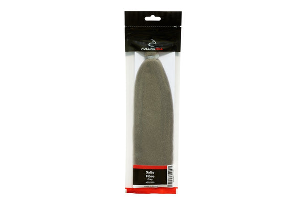 salty fibre grey fly tying material in packaging on white background