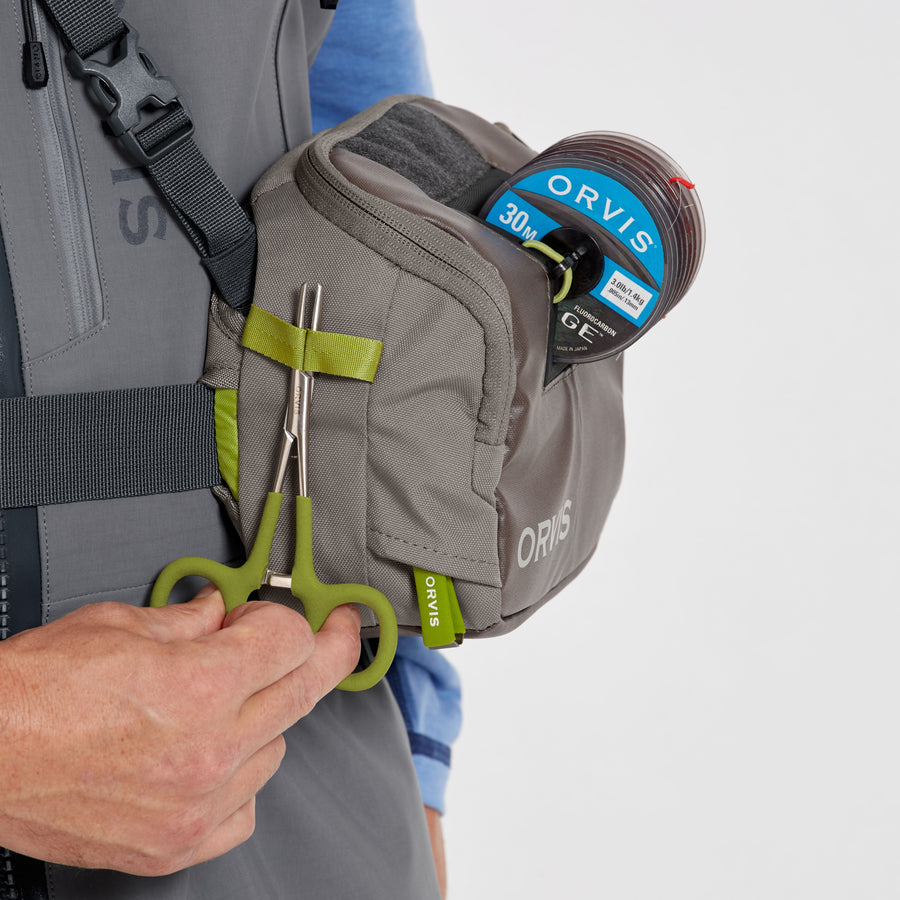 thumbnail image 2 of Orvis Chest/Hip Fly Fishing Pack 3L - Dusty Olive | Versatile Pack With Tippet Dock For Trout, Bass, Saltwater 2 of 14