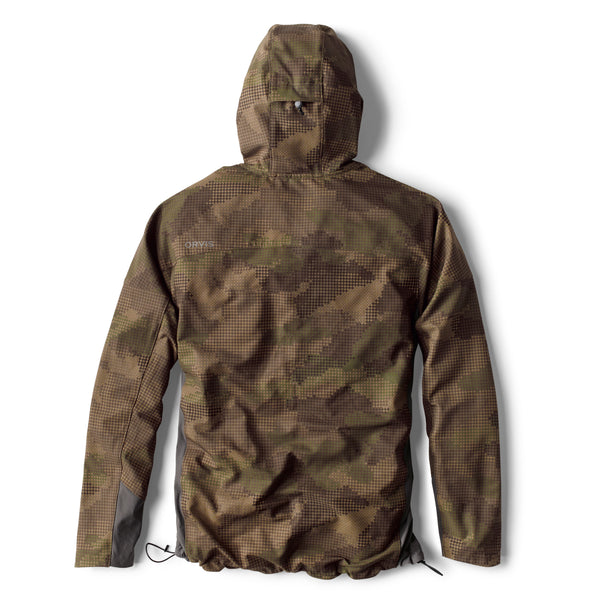 Orvis Men's Pro LT Softshell Hoodie Camouflage back facing
