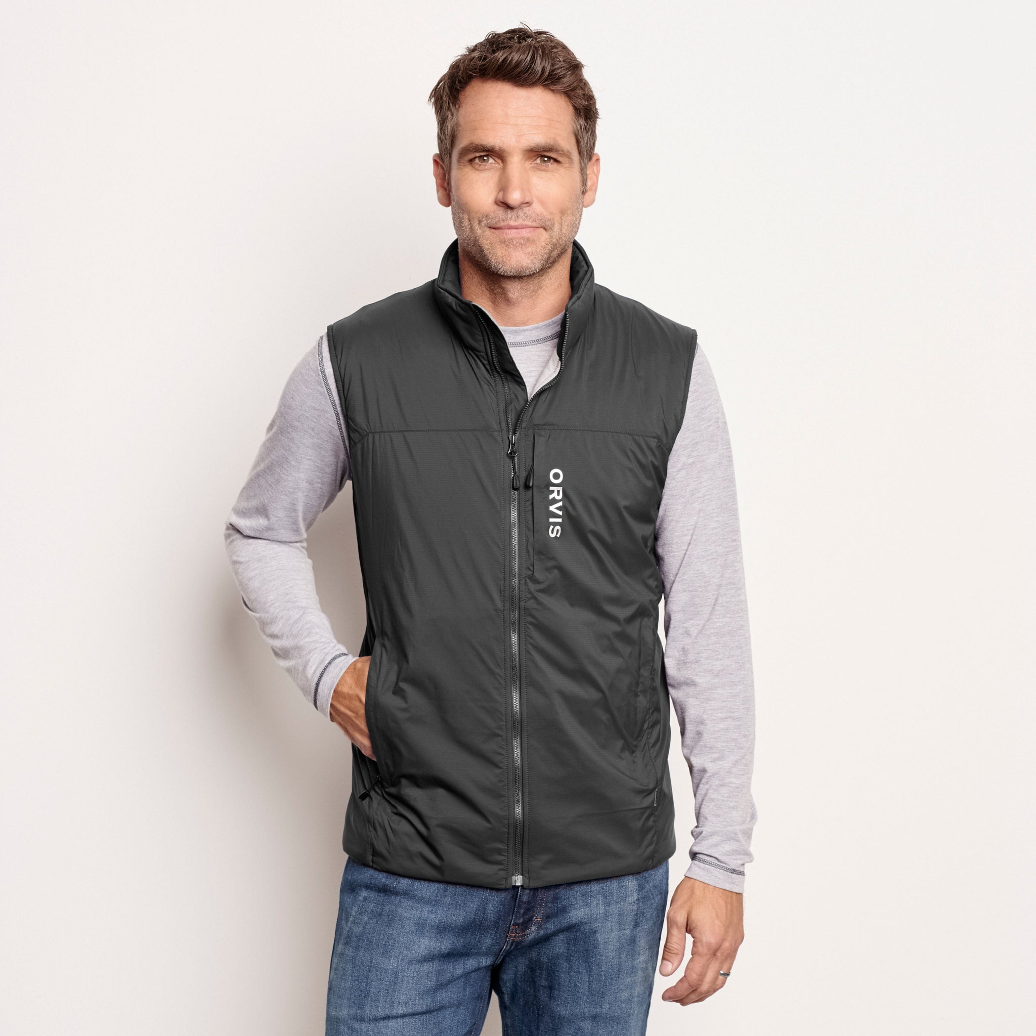 Gilet Homme Idaho Classique Reporter Kaki - Vêtements Pêche Et Chasse