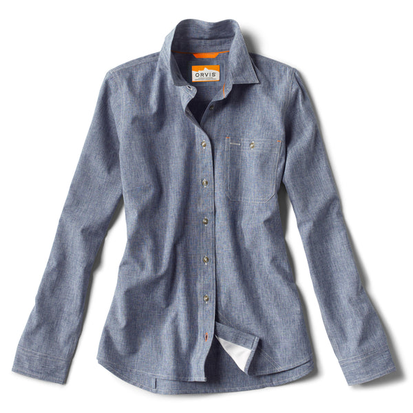 Women's Long-Sleeved Tech Chambray Work Shirt